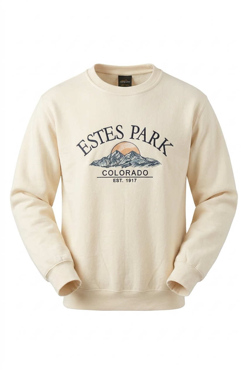 Dashing Mountain Emb. Crewneck