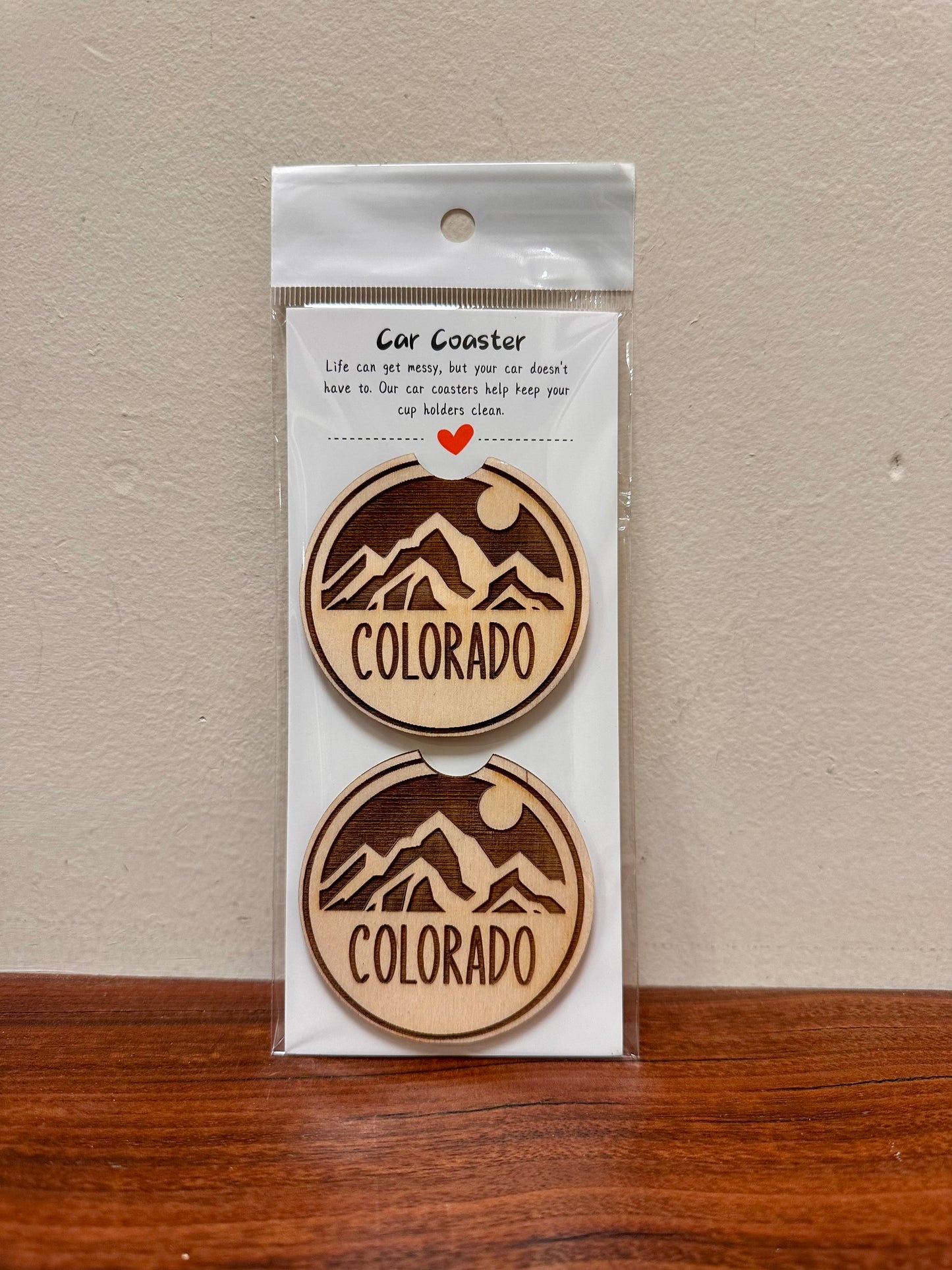 Car Coaster - Wood Colorado Car