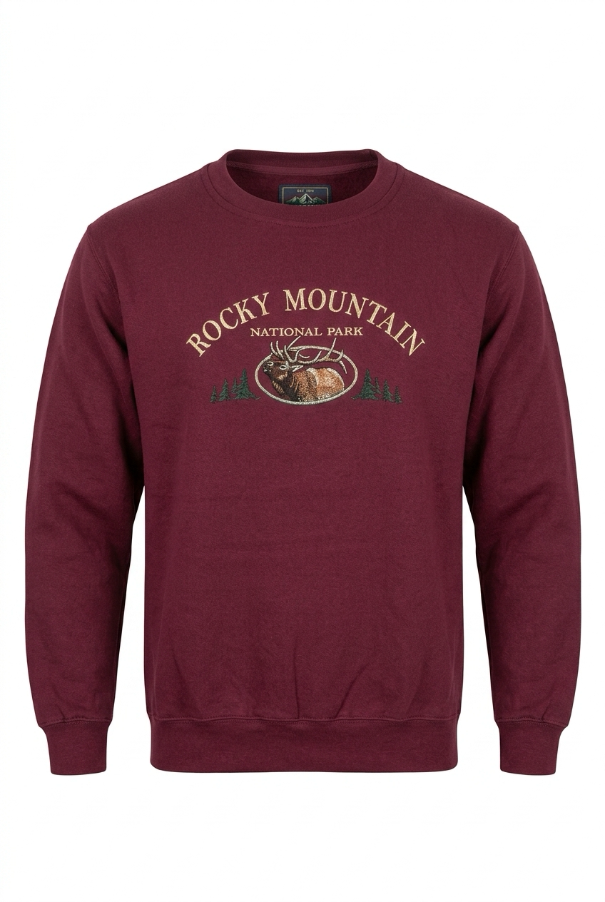 Golden Rule Elk Emb. Crewneck