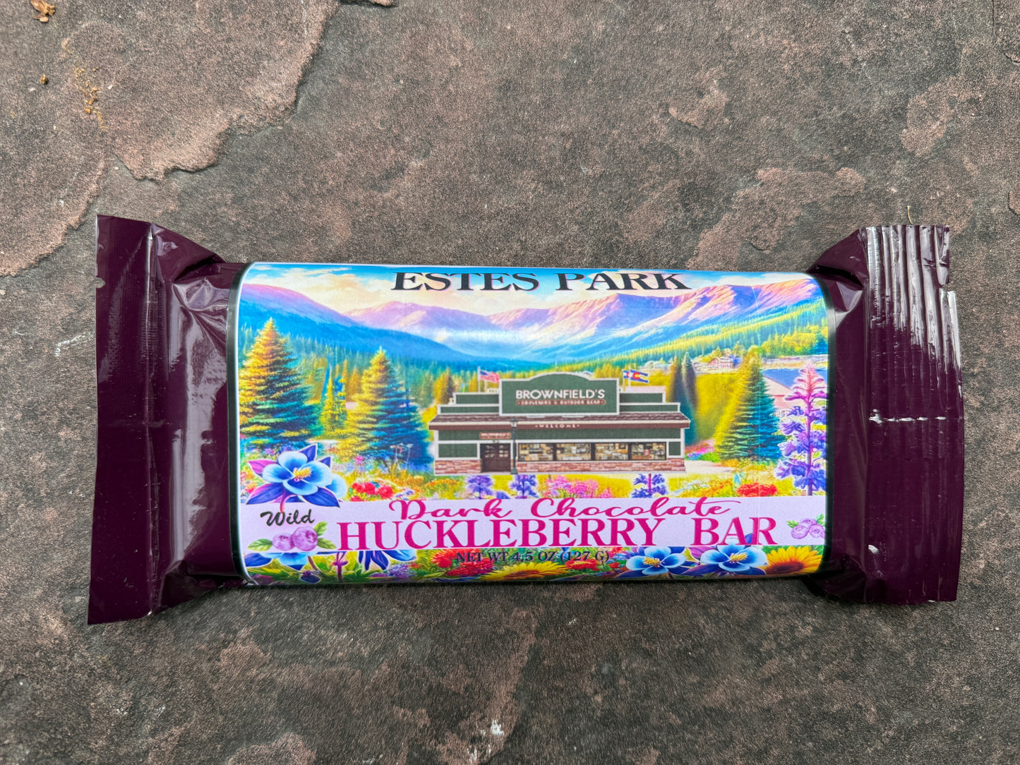 Huckleberry Dark Chocolate Bar