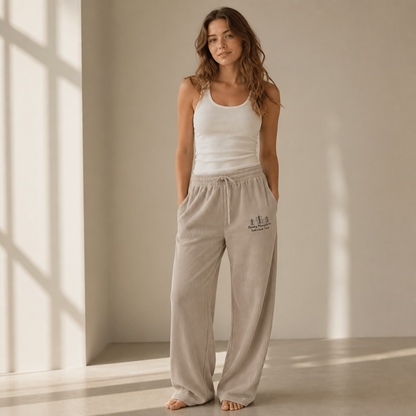 Three Box Trees Wide Emb. Gals Pants